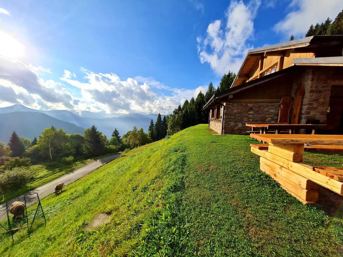 Chalet Chapeau Rar Castel Condino Exteriör bild